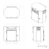 Boîtier de caméra de vidéosurveillance POD BOB (Bi-Ocular Box) IP66 (BOB-BASE) 