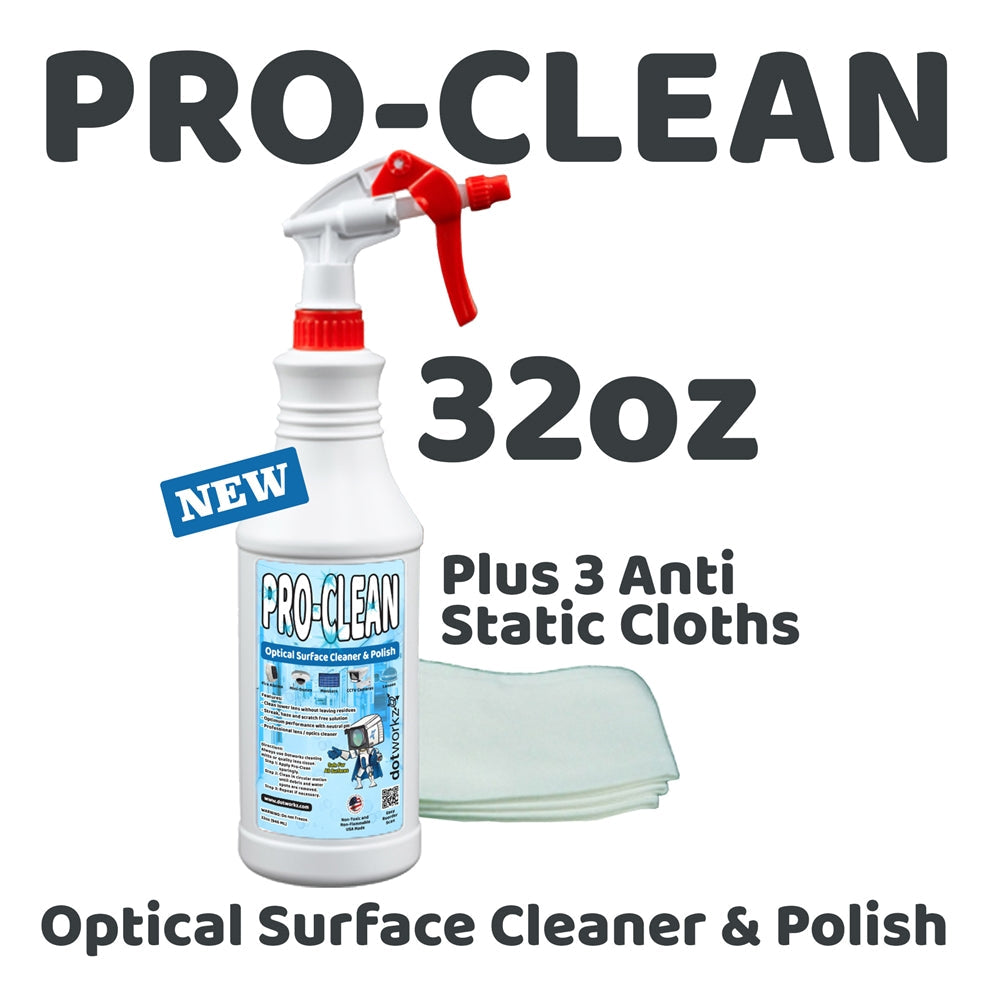 Pro-Clean Lens Cleaning Solution 32oz (DW-32OZ-SOL) – Dotworkz Systems